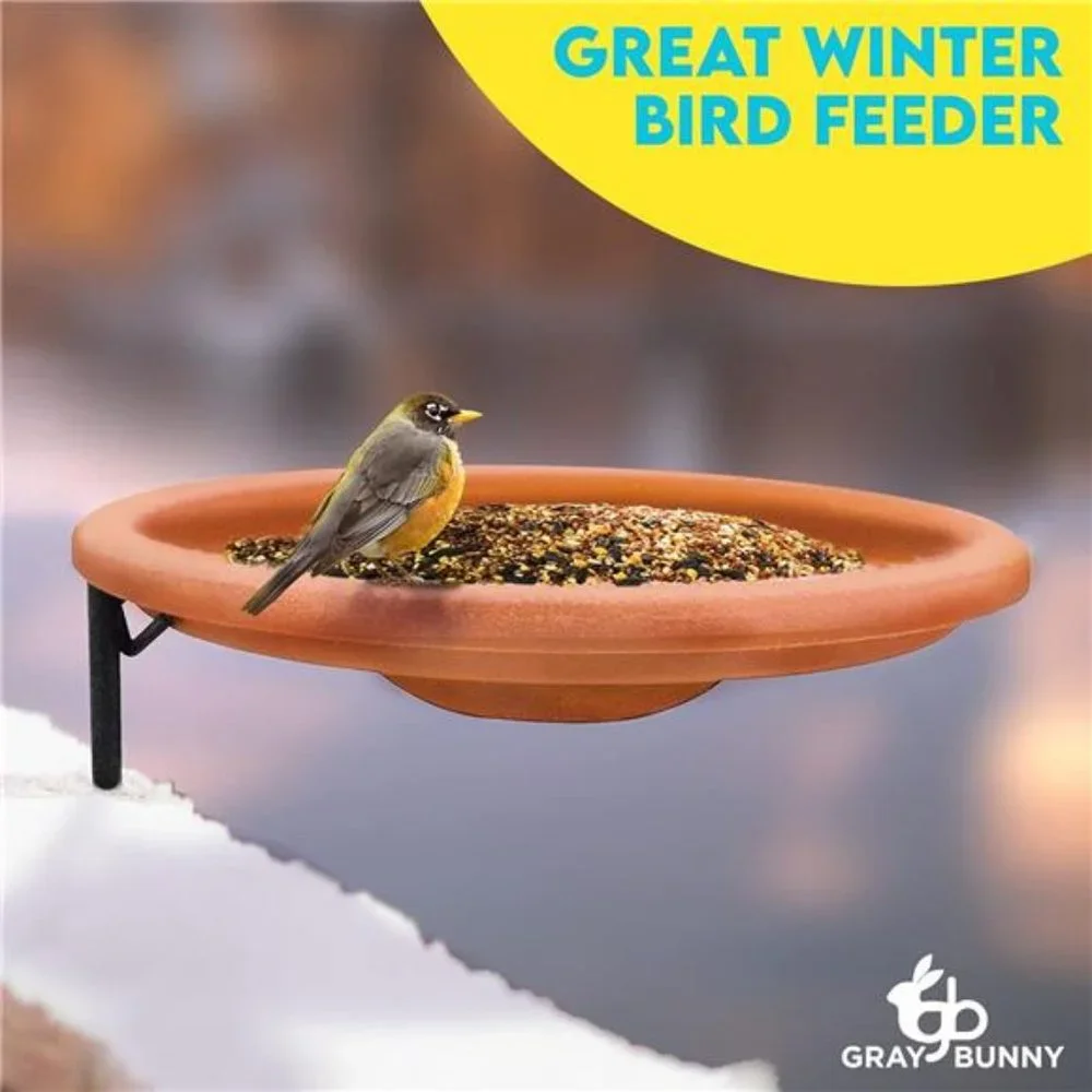 Bird Bath Bowl 12 Inches - Deck Mounted Bird Water Feeder, Large Bird Bath, Bowl